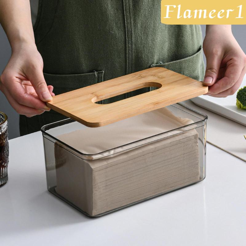 1 Hộp Đựng Khăn Giấy Màu Trong Suốt Dùng Trang Trí Phòng Khách / Phòng Ngủ
