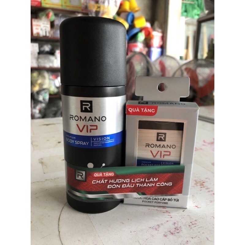 Xịt ngăn mùi hương nước hoa Romano vip 150ml tặng thêm 30% thể tích