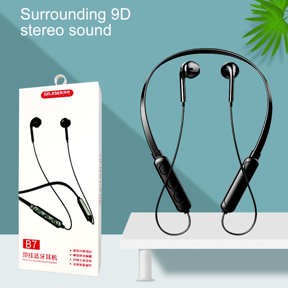 B7 Tai Nghe Không Dây V5.1 Bluetooth-Tai Nghe Dùng Cổ Tai Nghe Chụp Tai Thể Thao Tai Nghe Có Mic Bass Stereo