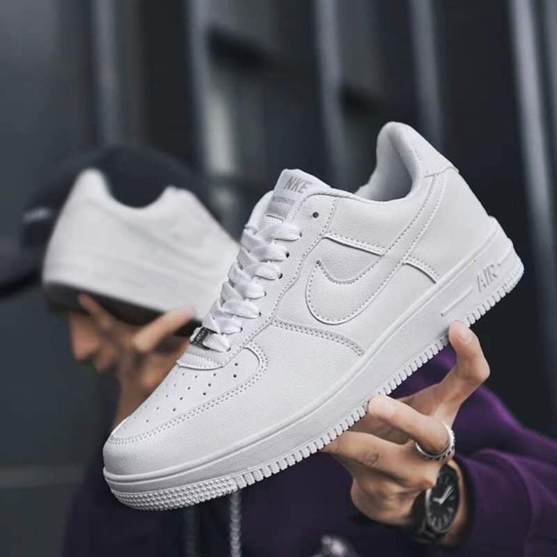 Giày 𝗔𝗙𝟭 𝗡𝗜.𝗞𝗘_Trắng Nam Nữ, Giày 𝗡𝗜.𝗞𝗘_Air Force 1 All White Full Box Bill