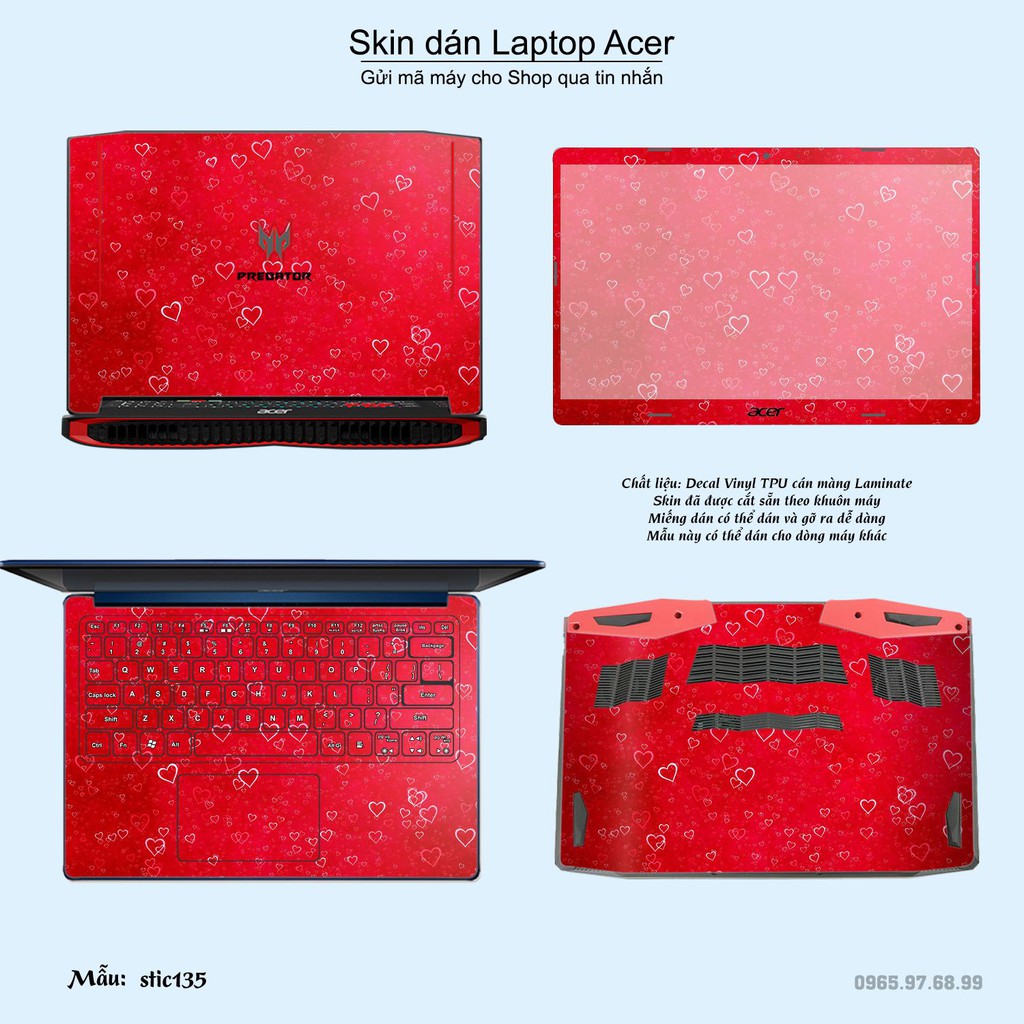 Skin dán Laptop Acer in hình Hoa văn sticker nhiều mẫu 22 (inbox mã máy cho Shop)