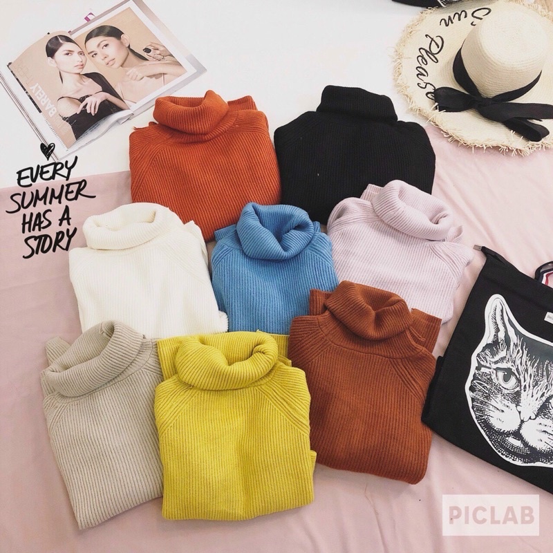 ÁO LEN CAO CỔ XẺ TÀ CEN FASHION