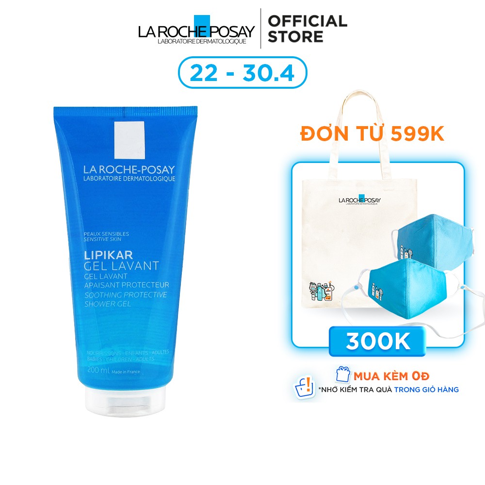 Gel tắm giúp làm sạch làm dịu bảo vệ da dành cho da nhạy cảm phù hợp cho trẻ em La Roche-Posay Lipikar Shower Gel 200ml.