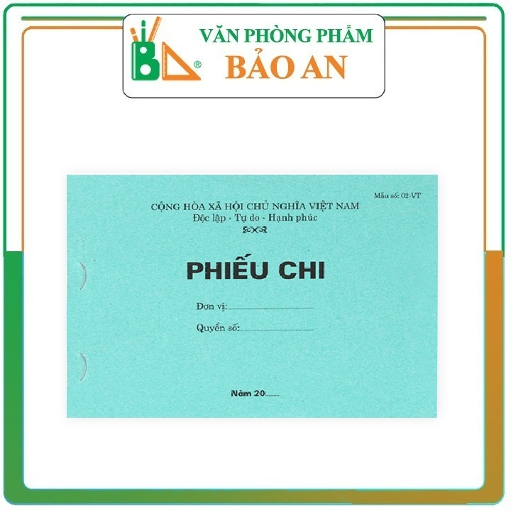 [ Combo 5 quyển ] Phiếu chi A5 1 liên loại thường (13x19cm)