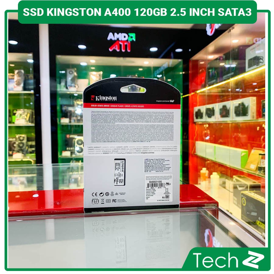 Ổ cứng SSD Kingston A400 120GB 2.5 inch SATA3 (Đọc 500MB/s - Ghi 320MB/s) - (SA400S37/120G)