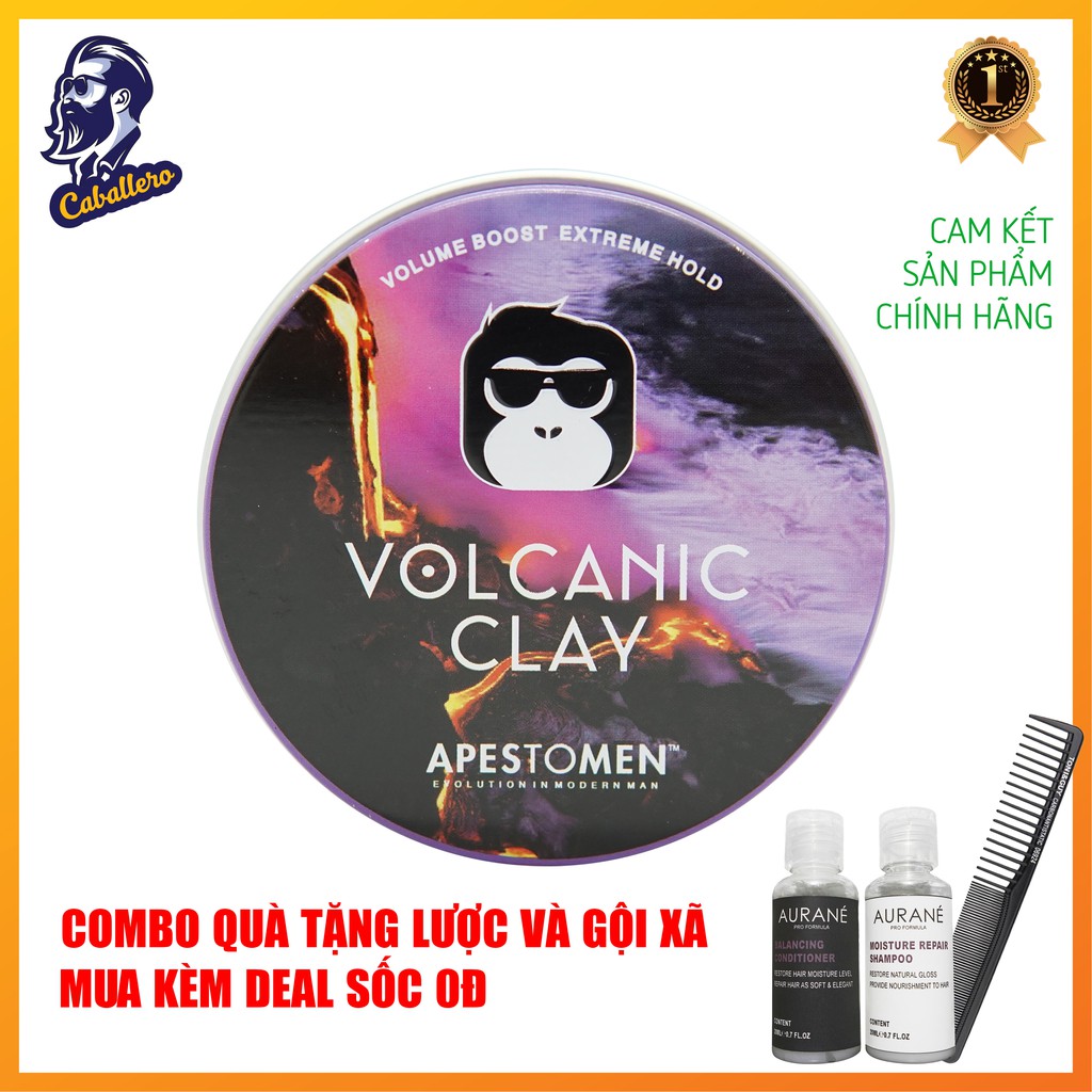 Sáp vuốt tóc Volcanic Clay Apestomen 80g