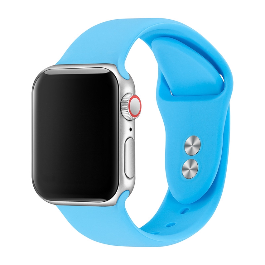 Dây đeo silicone màu trơn đơn giản thay thế cho đồng hồ thông minh Apple Watch iWatch 5 4 3 2 1 38 40 42 44mm