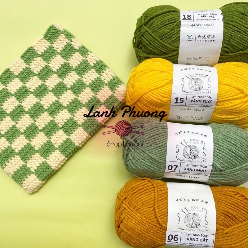 Len Yaoh, Len Yaoh Love Wool Sợi To 3mm Cuộn 100gr Đan Móc Thu Đông