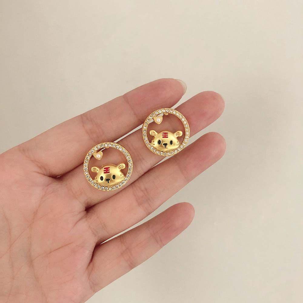 Bông Tai Hình Hoạt Hình Phong Cách Hàn Quốc Xinh Xắn Cho Nữ|Khuyên Tai Hợp Kim Phong Cách Trung Hoa