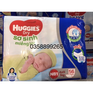 Miếng lót sơ sinh huggies nb1 56/ nb1 100/ nb2 60 miếng