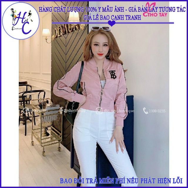 (siêu hot 2020)Áo Khoác Phi Xà Cừ 1 Sọc Tay Thêu Logo