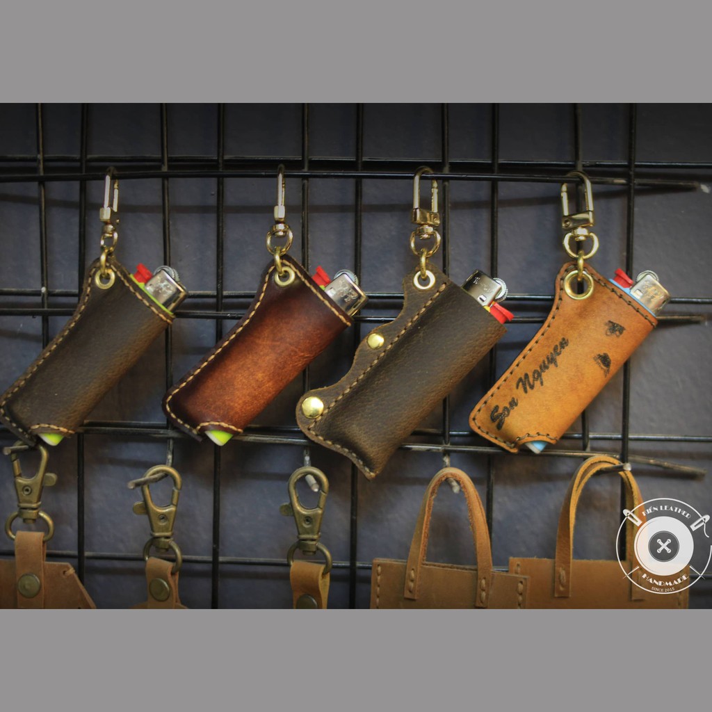 Bao bật lửa da thật 100% by Kiến Leather