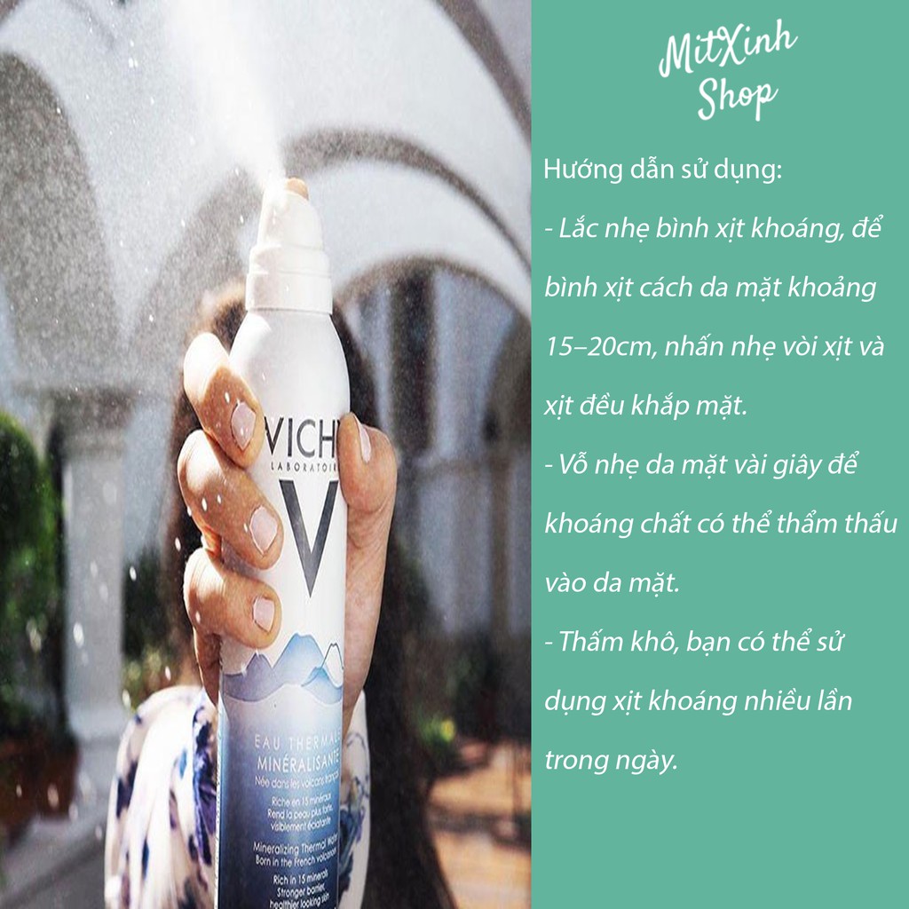 Xịt khoáng Vichy Mineralizing Thermal Water 300ml cấp ẩm, dưỡng da, chống lão hóa