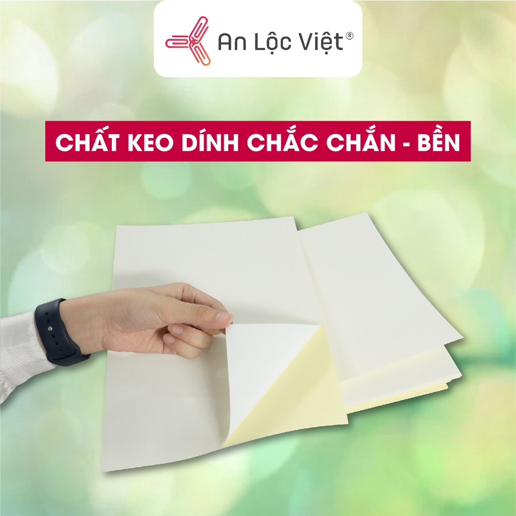 Giấy Decal A4 đế xanh, đế vàng và da bò