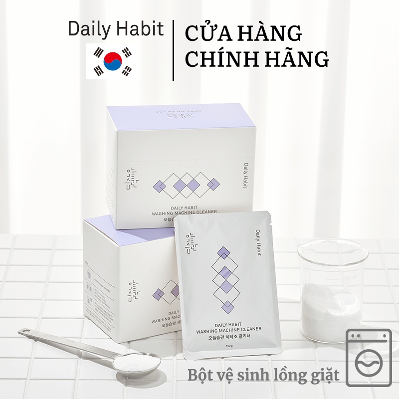 DAILY HABIT bột vệ sinh lồng máy giặt hộp 4 gói
