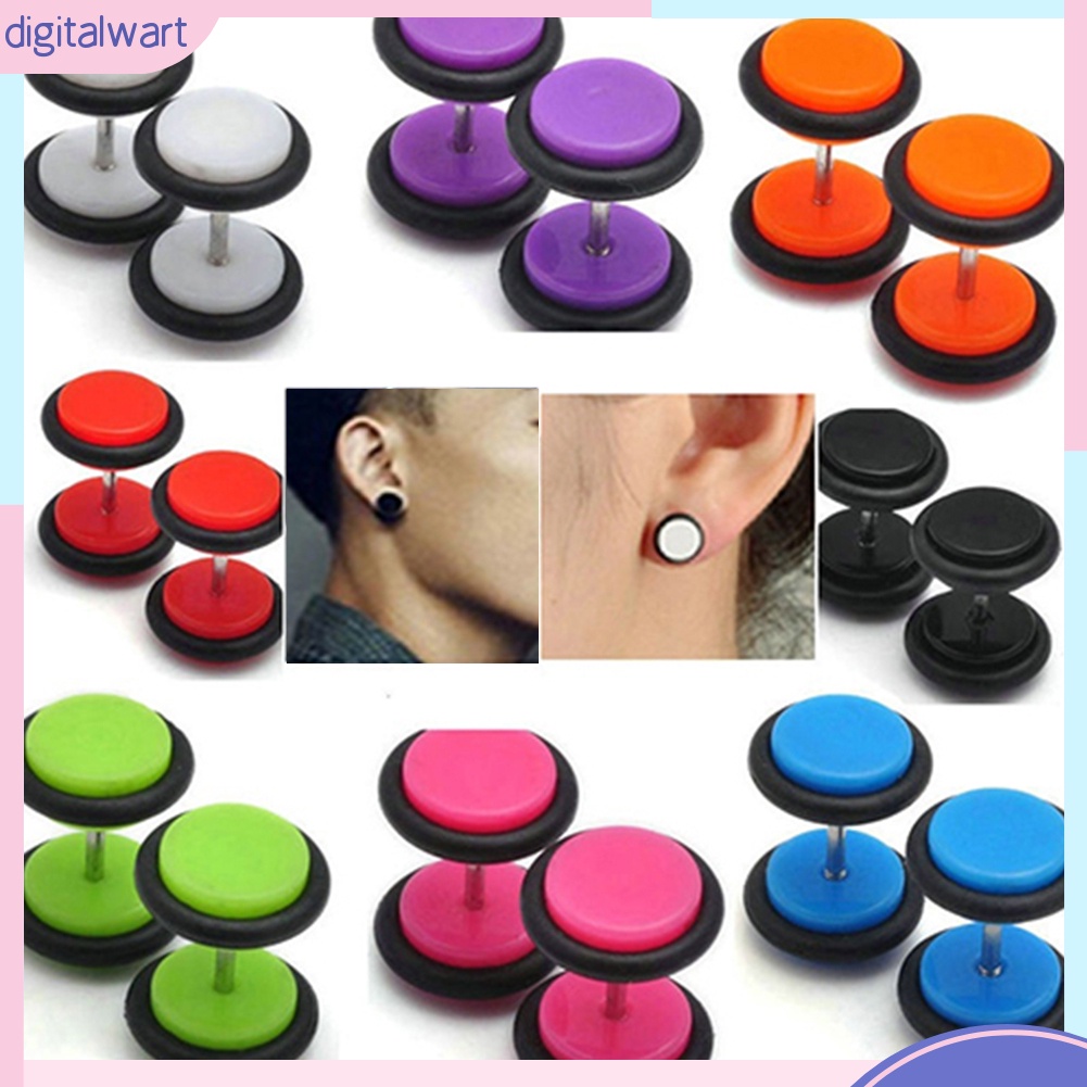 Cặp khuyên tai hình dáng cục tạ nhiều màu sắc dễ thương cá tính dành cho nam và nữ