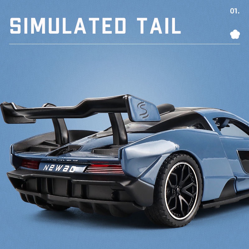 Mô Hình Xe Hơi Mclaren Snna Bằng Hợp Kim Có Đèn Và Nhạc Tỷ Lệ 1: 32 Dành Cho Bé Trai