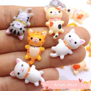 Charm mèo đuôi dài B43 /Nguyên liệu làm phụ kiện handmade / resin