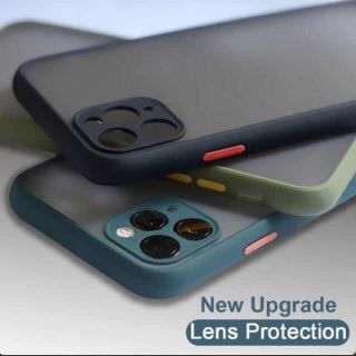 Ốp Lưng Nhám Mờ Viền Màu bảo vệ camera Chống Vân Tay Dành Cho iPhone 11 pro/ip11/ip11 pro max.