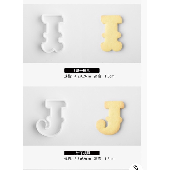bộ chữ cái hàng thiết kế trang trí bánh, nhấn bánh quy