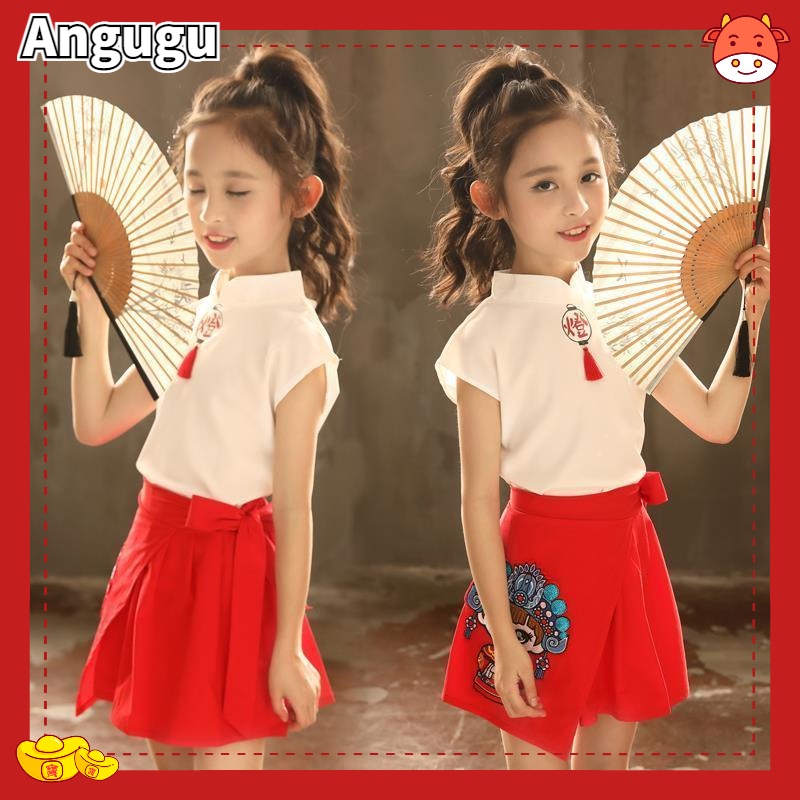 Set 2 Món Áo Thun Phối Chân Váy Thời Trang Xinh Xắn Cho Bé Gái Từ 3-4 - 5-6 - 7-8 - 9-10 - 11-12 - 13 Tuổi 2022