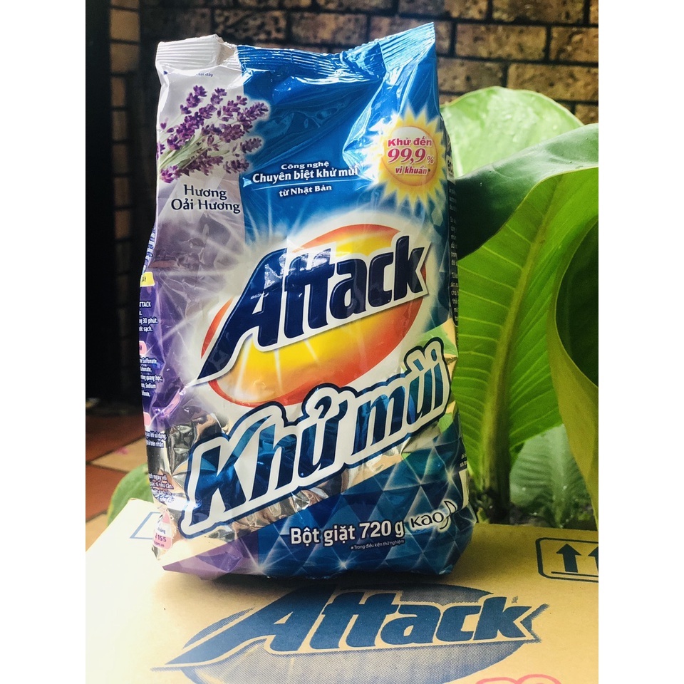 Bột giặt Attack khử mùi - Hương oải hương 720g