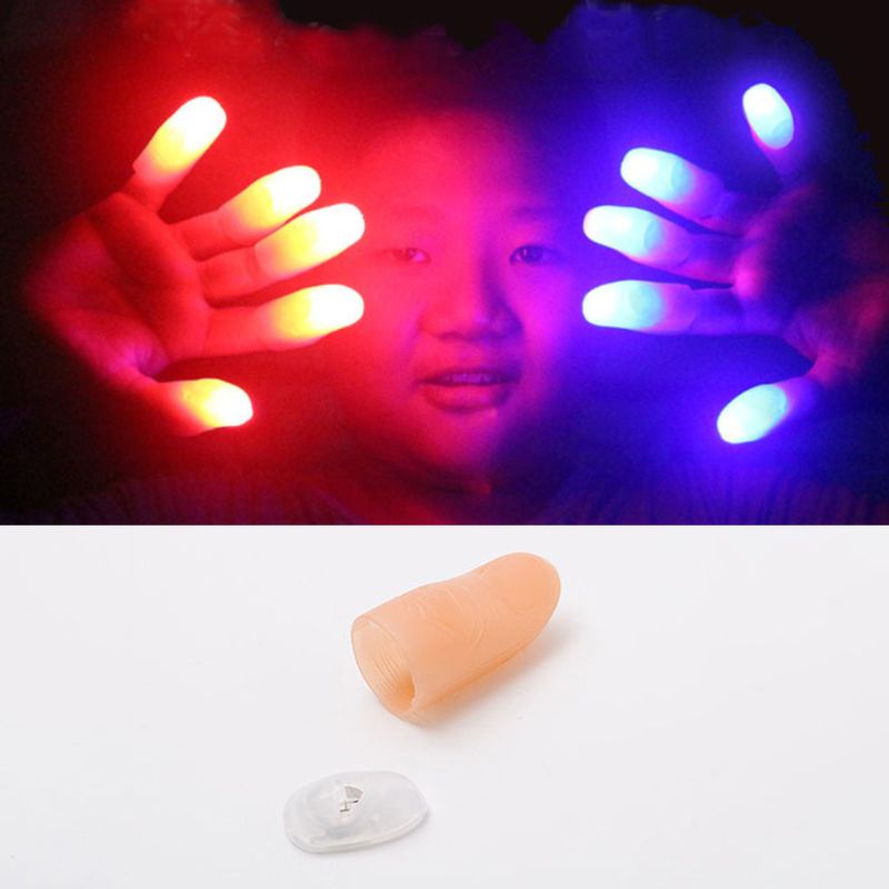 Set 10 Đèn LED Hình Ngón Tay Độc Đáo Vui Nhộn Cho Lễ Hội Hóa Trang