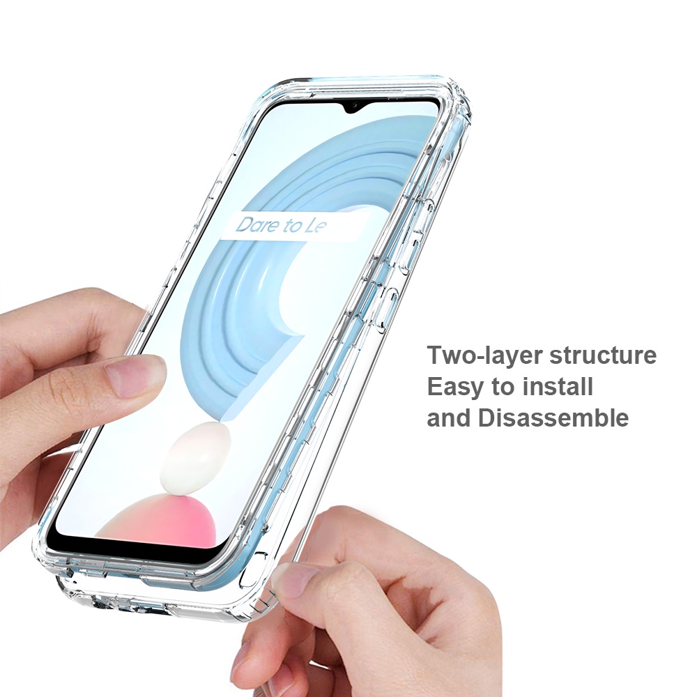 Thickened Drop-Resistant Clear Case for Samsung S21 Ultra S20 FE S10 Plus Note 20 10 9 A51 A71 A50 A31 A12 A22 4G A32 A42 A52 A72 5G 360 Transparent Shockproof Cover