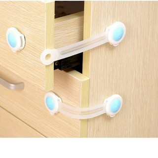 Bộ 2 Khóa ngăn kéo, khoá tủ lạnh có chốt