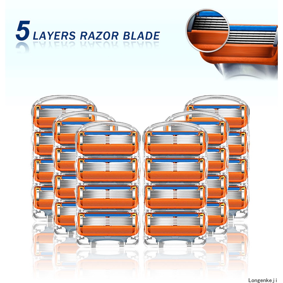 Lưỡi dao cạo râu 5 lớp an toàn thay thế cho nam Gillette Fusion 5