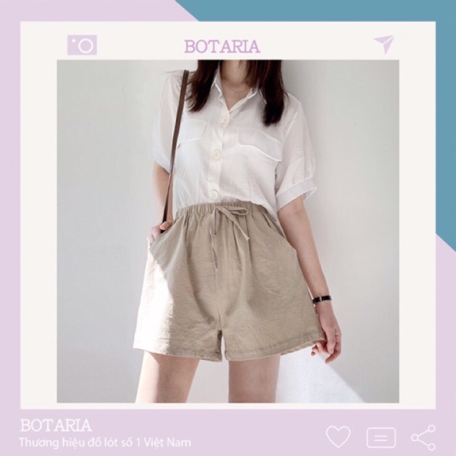 Quần shorts nữ, quần đùi đũi cạp chun QĐ1