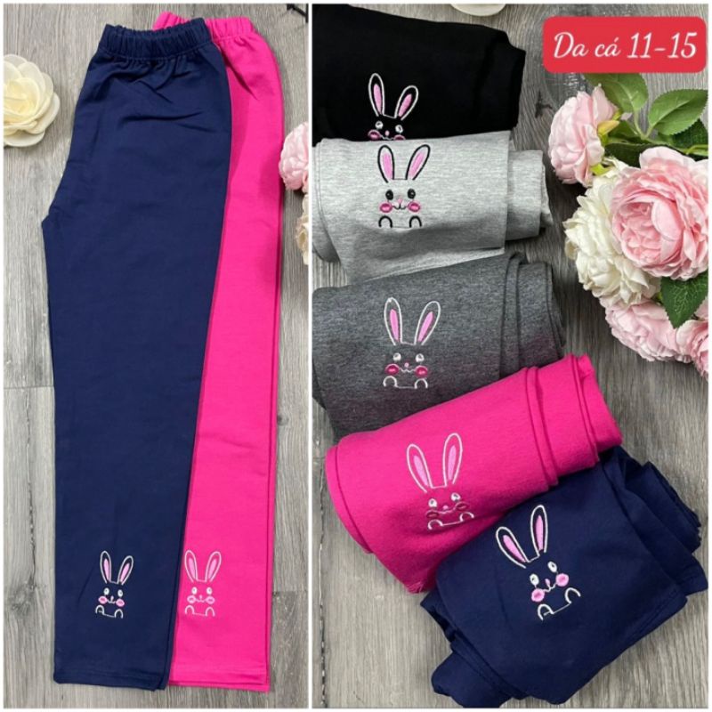 (18-45kg) Quần dài legging bé gái nỉ da cá size đại chất đẹp dày dặn hàng công ty