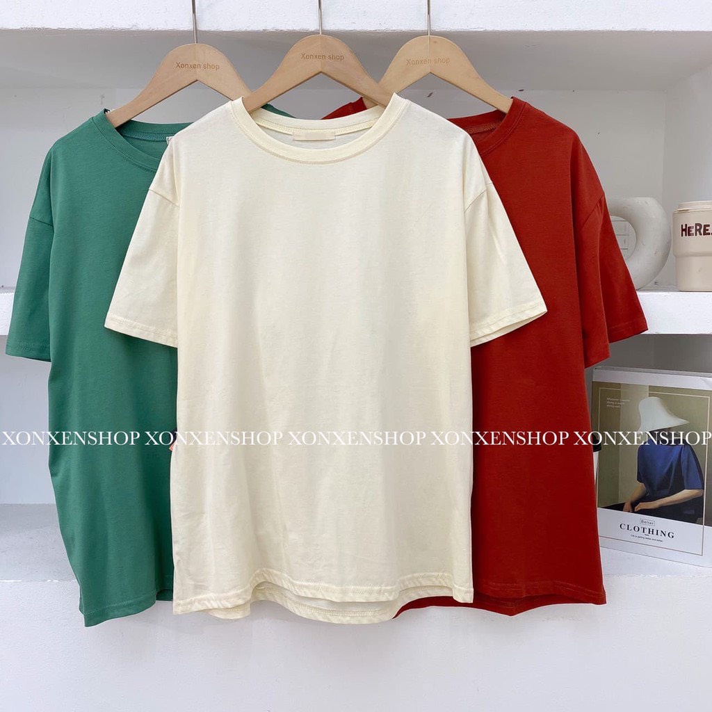 Áo thun trơn basic form rộng XONXEN 468 LÊ DUẪN chất cotton thoáng mát free size, mã 5330