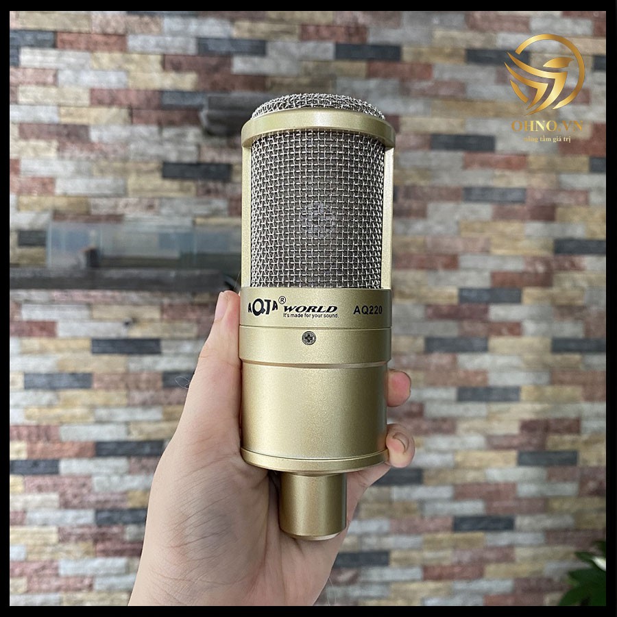 Micro Thu Âm Cao Cấp AQTA AQ 220 Bộ Mic Hát Thu Âm Karaoke - Livestream Chuẩn Chuyên Nghiệp - OHNO VIỆT NAM