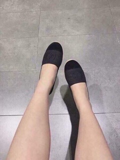 Giày slip on đế cói.