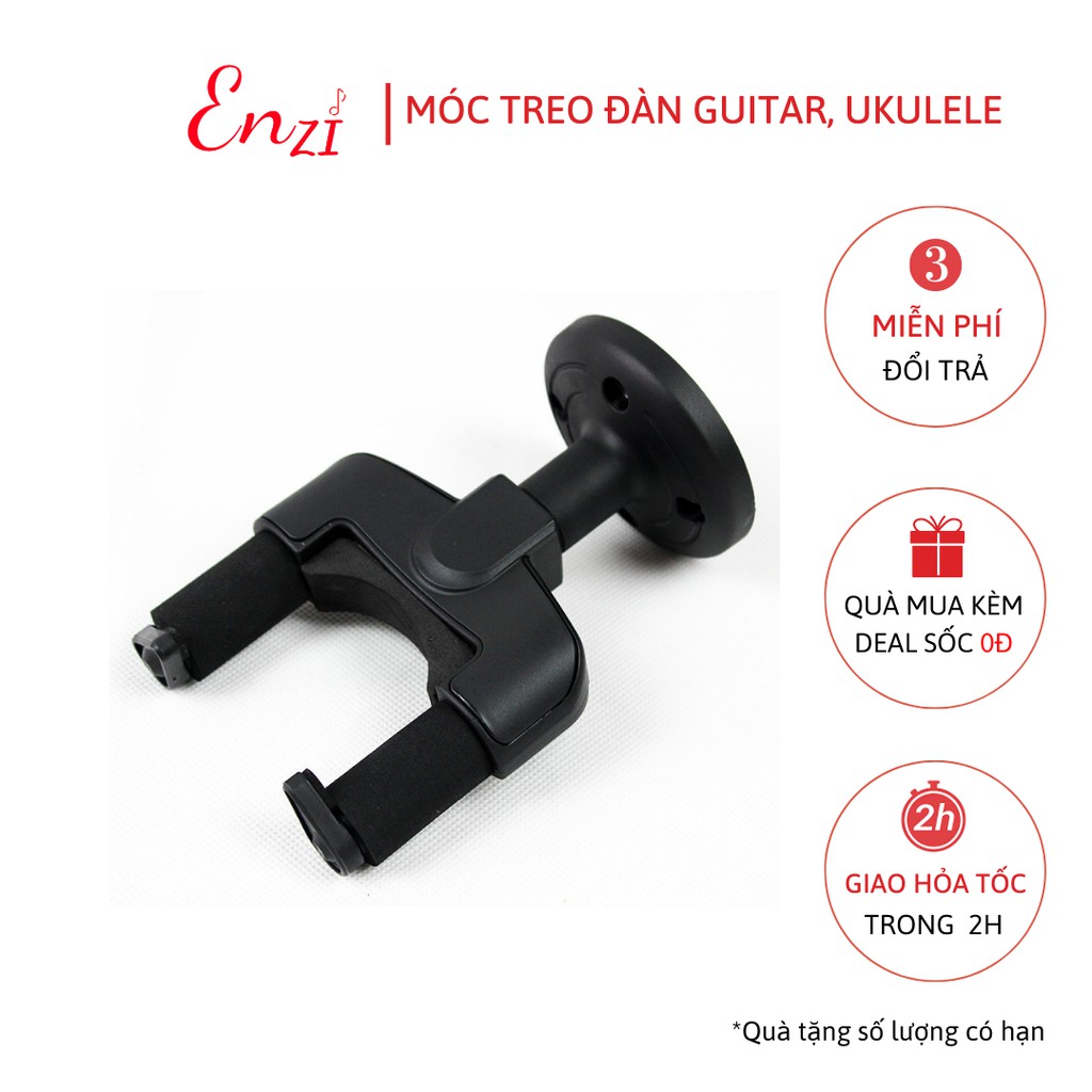 Móc treo đàn guitar acoustic classic giá treo đàn ghita bass  điện, ukulele ngắn nhỏ gọn có thể điều chỉnh 4 đinh Enzi