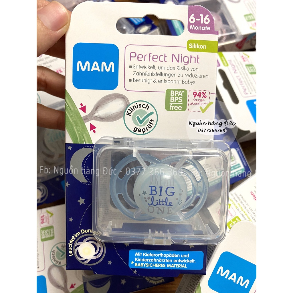 Ti giả Mam Đức 6-16m Chỉnh nha cho bé - MAM Perfect - Nguồn hàng Đức