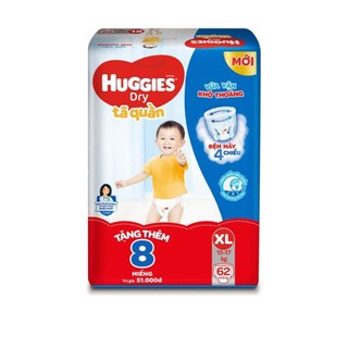 Tã quần Huggies L68 tặng 8