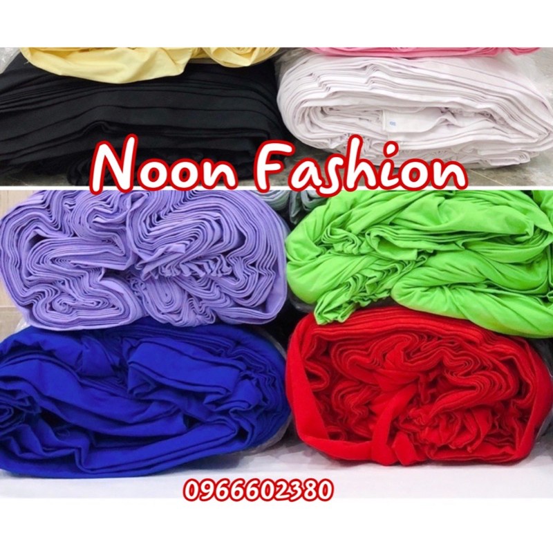 VẢI CÂY THUN COTTON TRƠN CÁC MÀU- giá bán 1 mét (Noon Fashion)