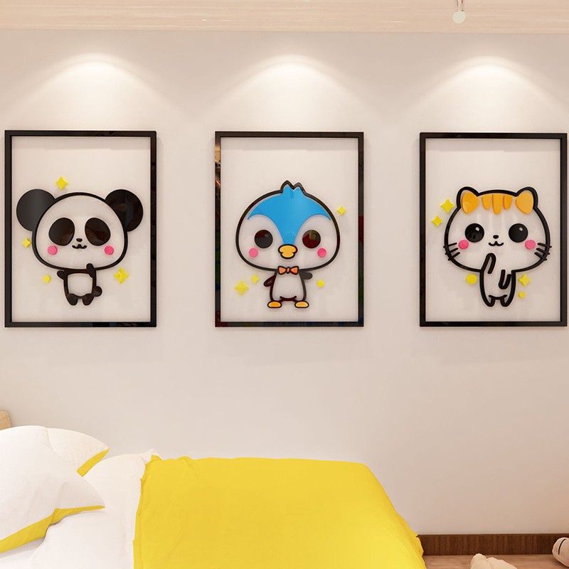 Tranh dán tường mica 3d decor khổ lớn trang trí phòng cho bé trang trí mầm non, phòng cho bé Nhiều Size - EPeBen