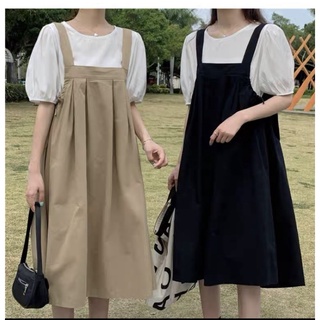 Set yếm ulzzang 3 màu (than, đen, be)