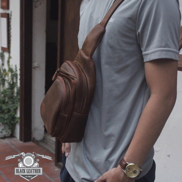 Túi đeo chéo Da Bò Thật 100%