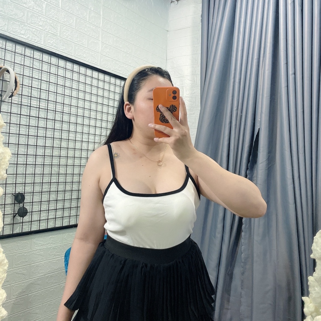 Áo dây bigsize(60 đến 95kg)béo bigsize,áo dây viền bigsize có mút ngực mã dv