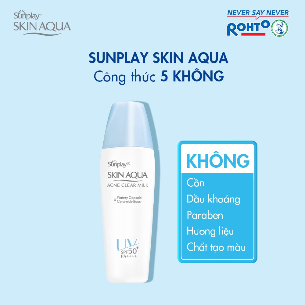 Sữa chống nắng dưỡng da ngừa mụn Sunplay Skin Aqua Acne Clear Milk SPF50