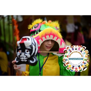 Đầu sư tử múa lân trang trí decor Tết 2023 chụp hình vui Xuân