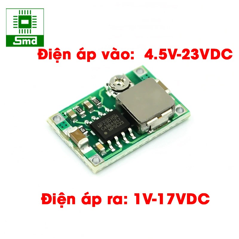 Module nguồn hạ áp mini MP2307, mạch nguồn hạ áp đầu ra 1V-17V kích thước siêu nhỏ