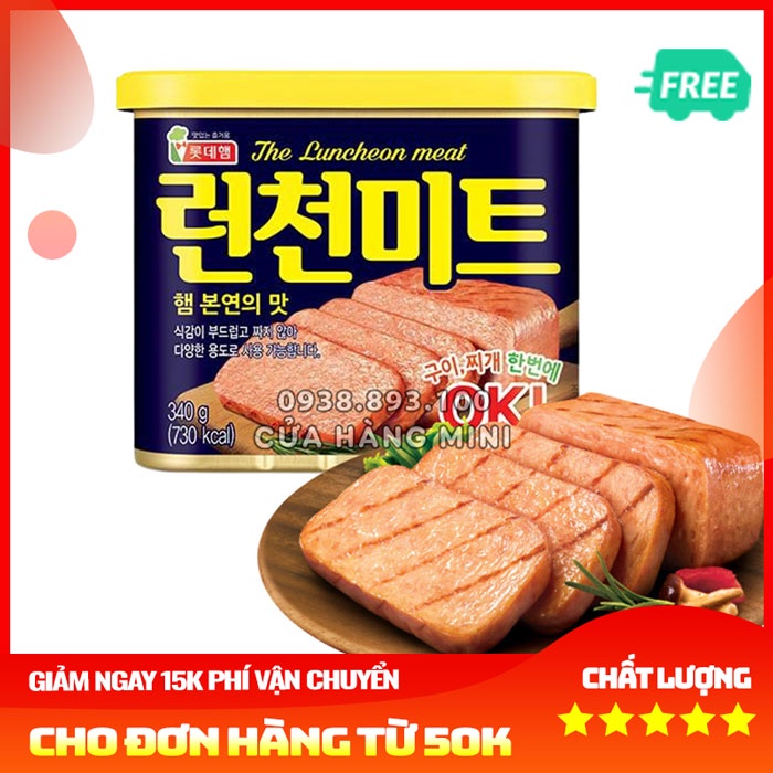 [DATE MỚI] Thịt Pate Hộp Lotte Hàn Quốc 340g Luncheon Meat