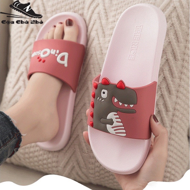 ( Hot Trend) Dép thời trang KHỦNG LONG 3D dép cao su quai ngang mềm dẻo êm chân | BigBuy360 - bigbuy360.vn