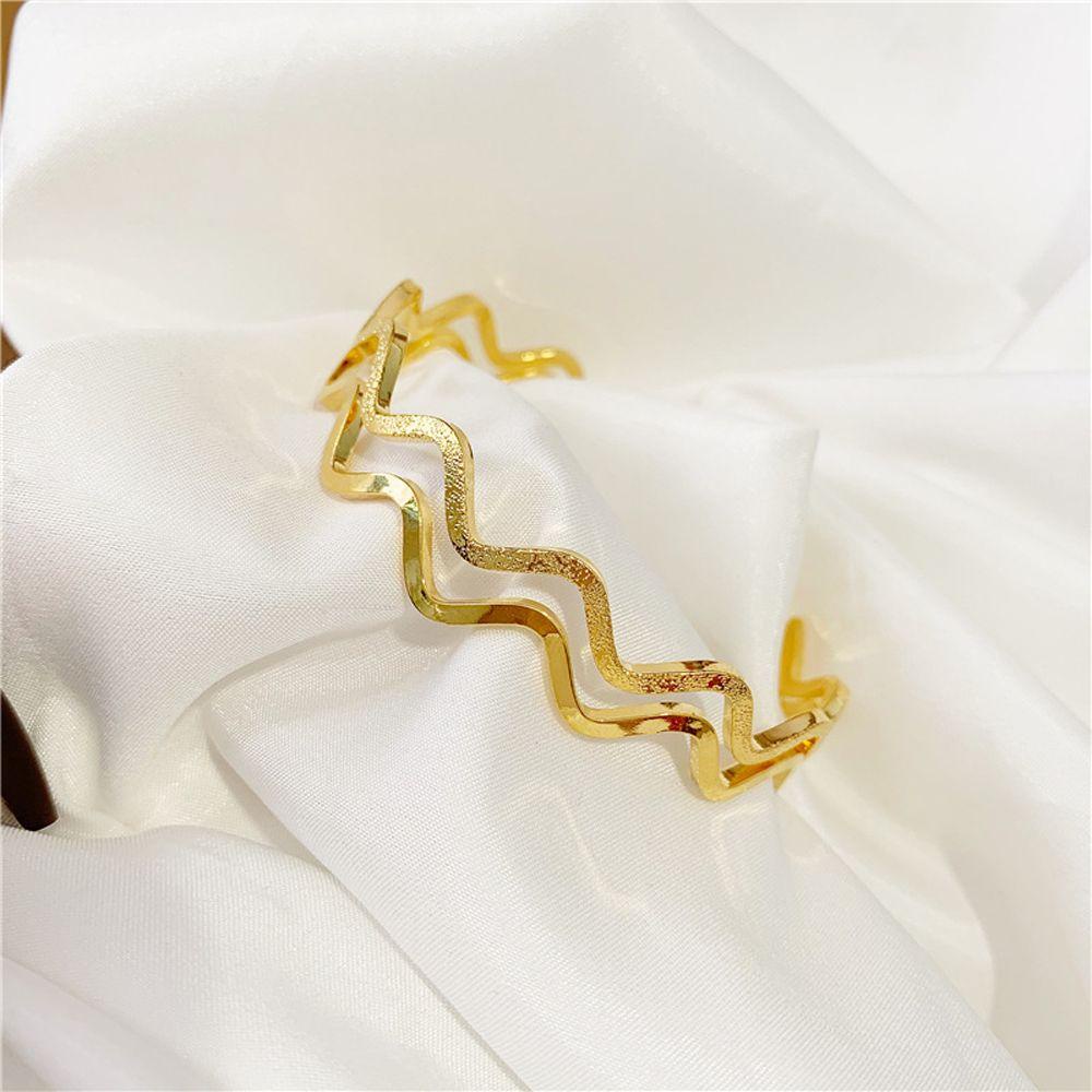 Vòng Đeo Tay VANES1 Dạng Mở Điều Chỉnh Được Mặt Hình Học Xoắn Ốc Bằng Đồng Phong Cách Vintage|Nhẫn Thiết Kế Đơn Giản Thời Trang Cao Cấp