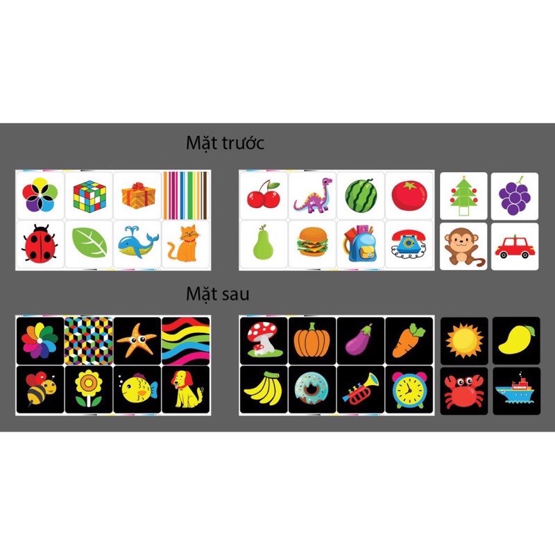 Sách - Thẻ Flash Card Việt Hà Kích Thích Thị Giác Cho Bé Từ 0-1 Tuổi Theo Phương Pháp Giáo Dục Sớm